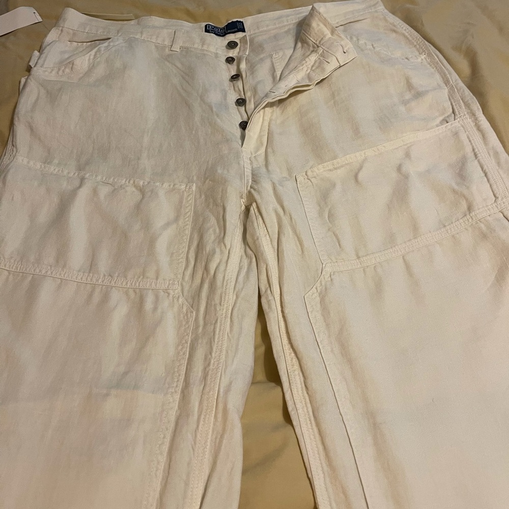 Polo by Ralph Lauren Linen cargo pants 40X32 NWT.